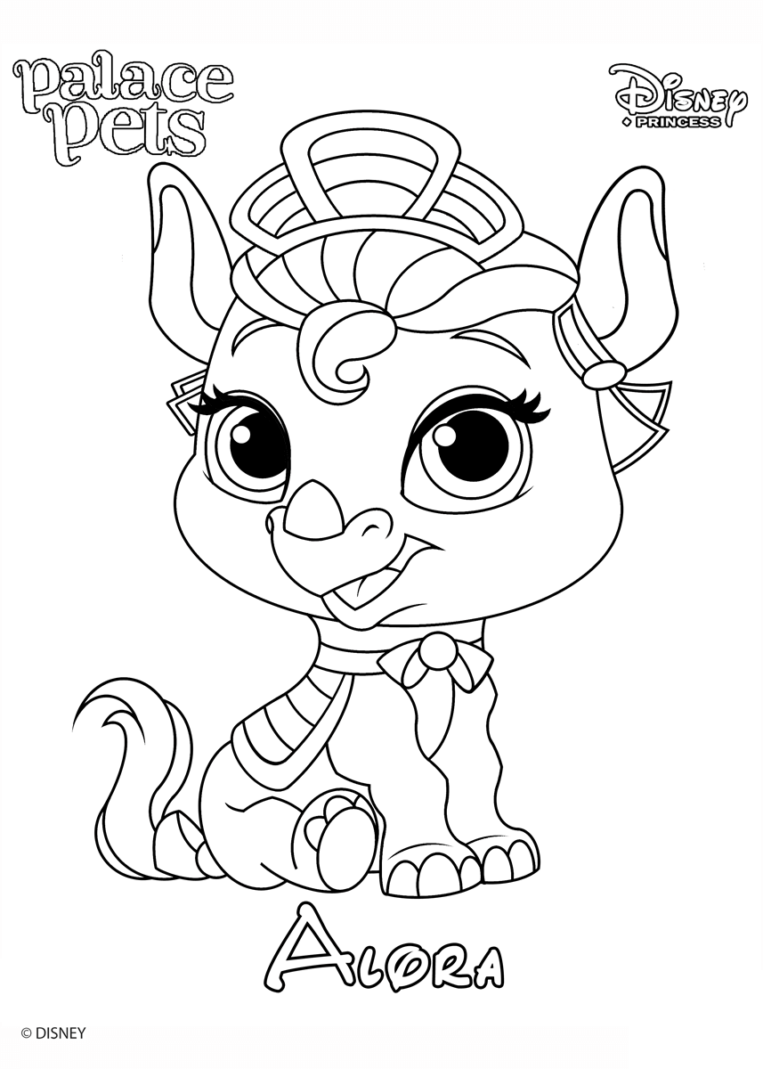 Coloriage Alora Princess Disney - Palace pets à imprimer