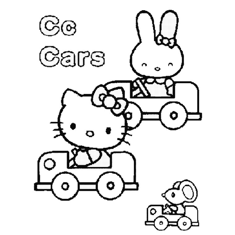 Coloriage Alphabet Hello Kitty - Alphabet à imprimer