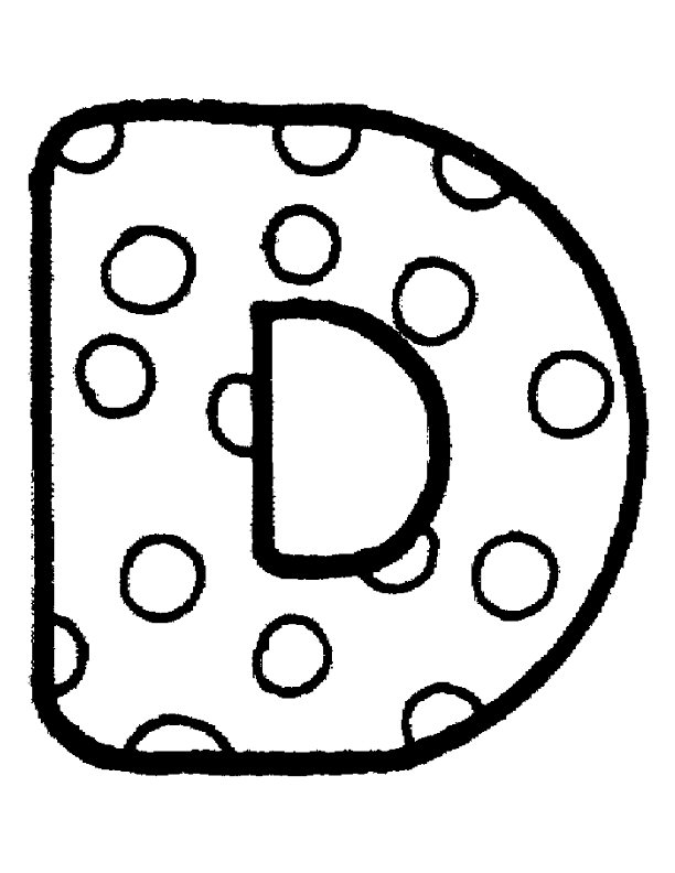 Coloriage Alphabet Maternelle D - Alphabet à imprimer