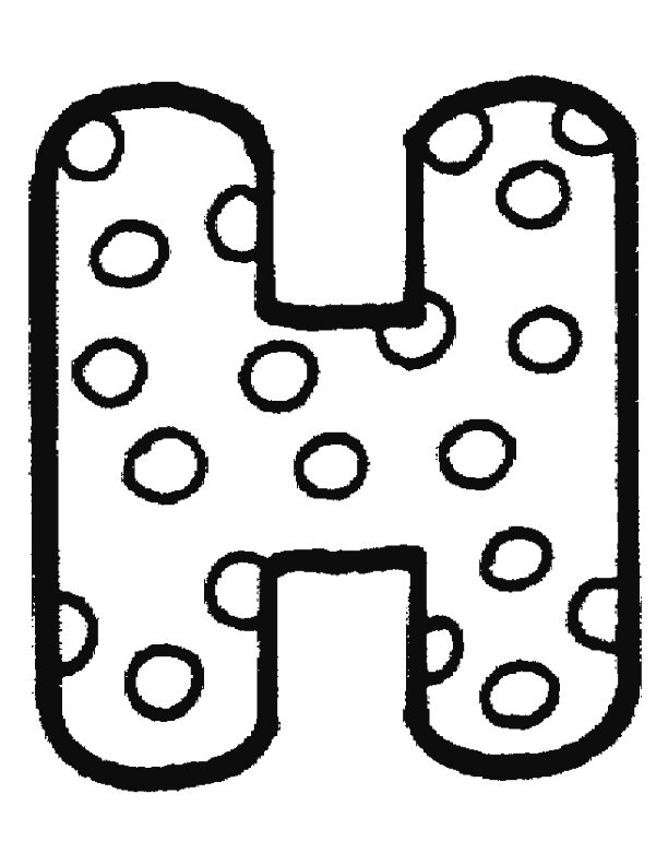 Coloriage Alphabet Maternelle H - Alphabet à imprimer