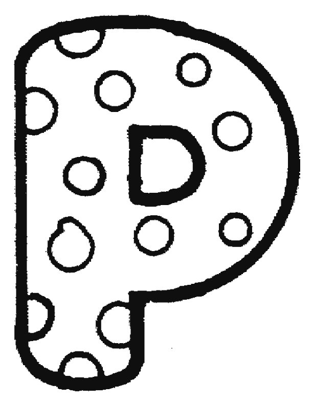 Coloriage Alphabet Maternelle P - Alphabet à imprimer