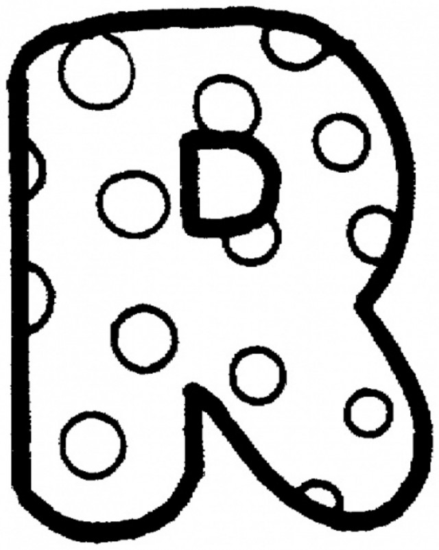 Coloriage Alphabet Maternelle R - Alphabet à imprimer