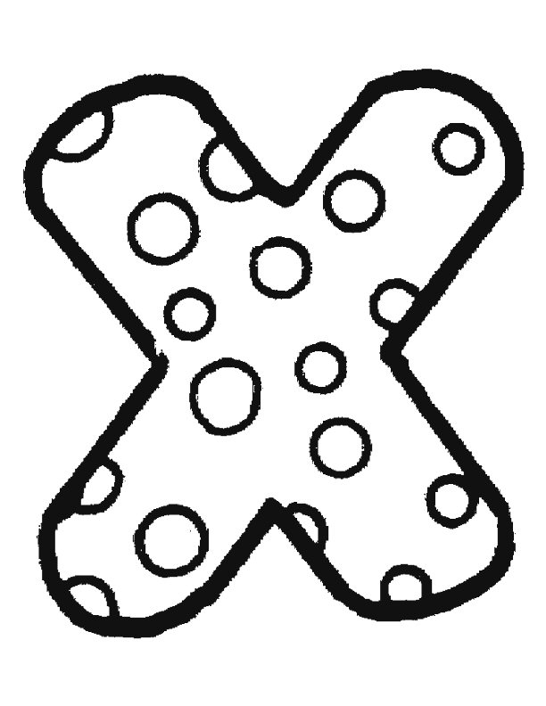 Coloriage Alphabet Maternelle X - Alphabet à imprimer