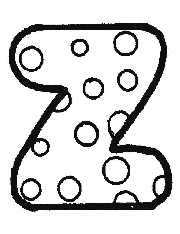 Coloriage Alphabet Maternelle Z - Alphabet à imprimer