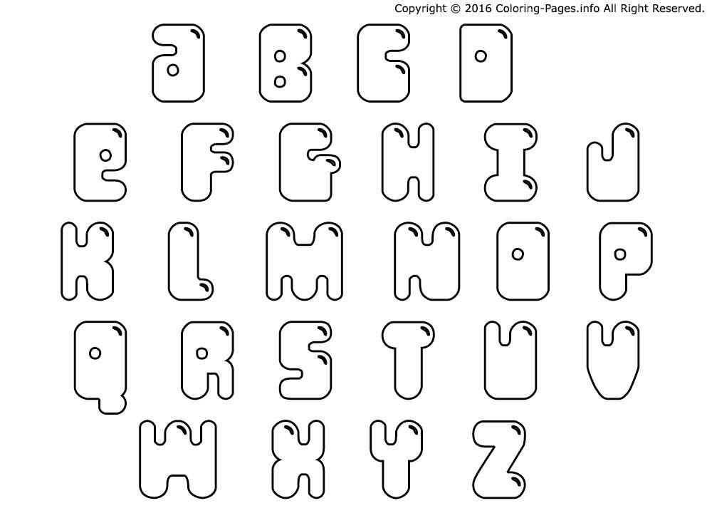 Coloriage Alphabet Maternelles Printable - Alphabet à imprimer