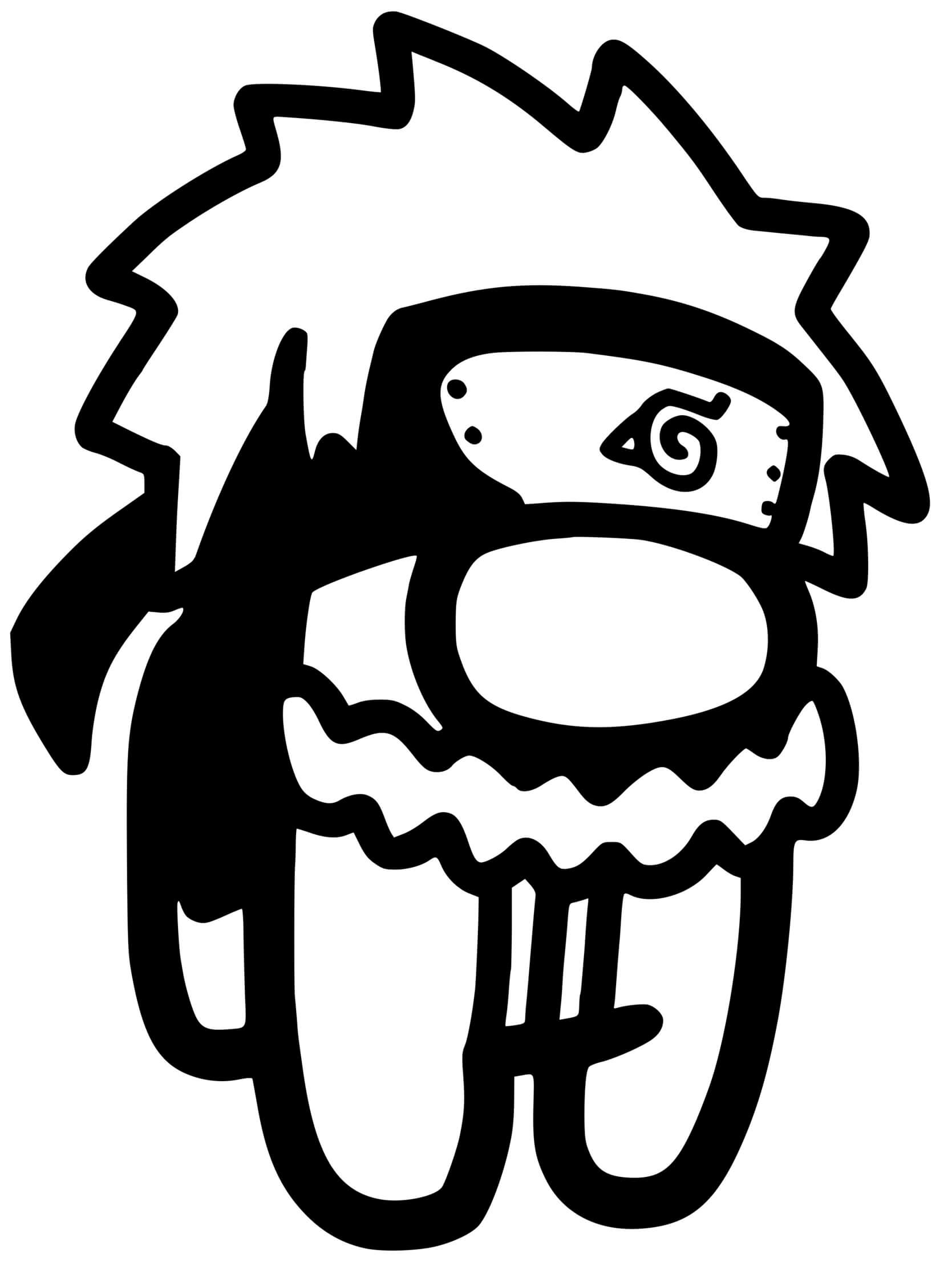 Coloriage Among Us Naruto - Among us à imprimer