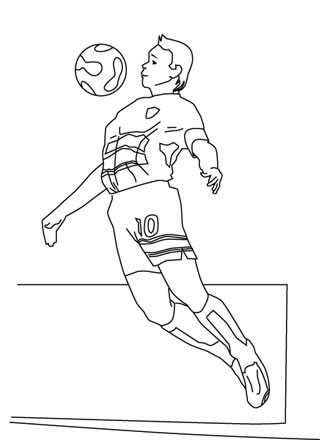Coloriage Amorti De Poitrine - Football à imprimer