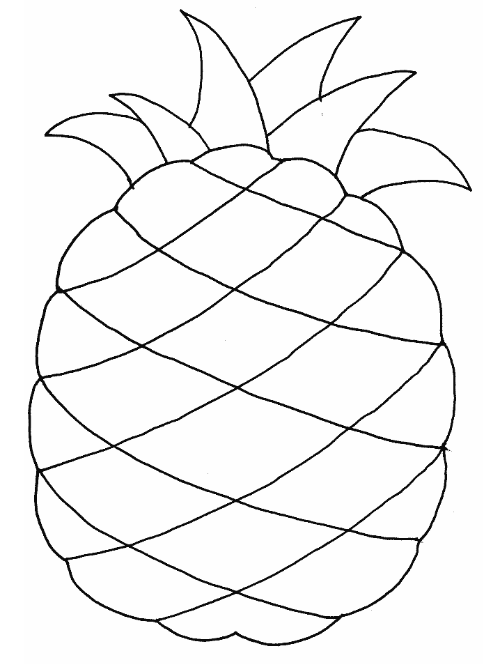 Coloriage Anana - Fruits à imprimer