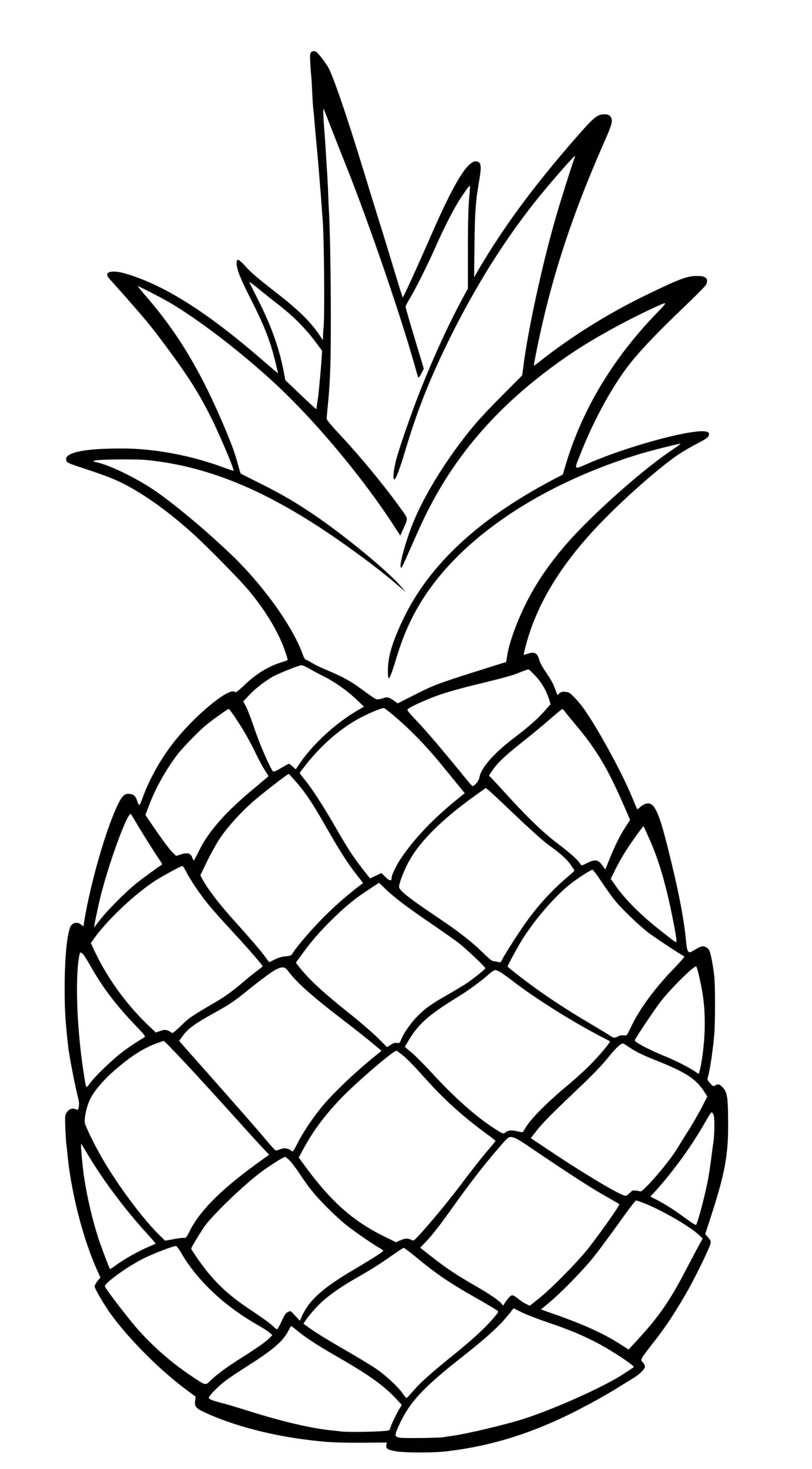Coloriage Ananas Fruit Exotiqque - Ananas à imprimer