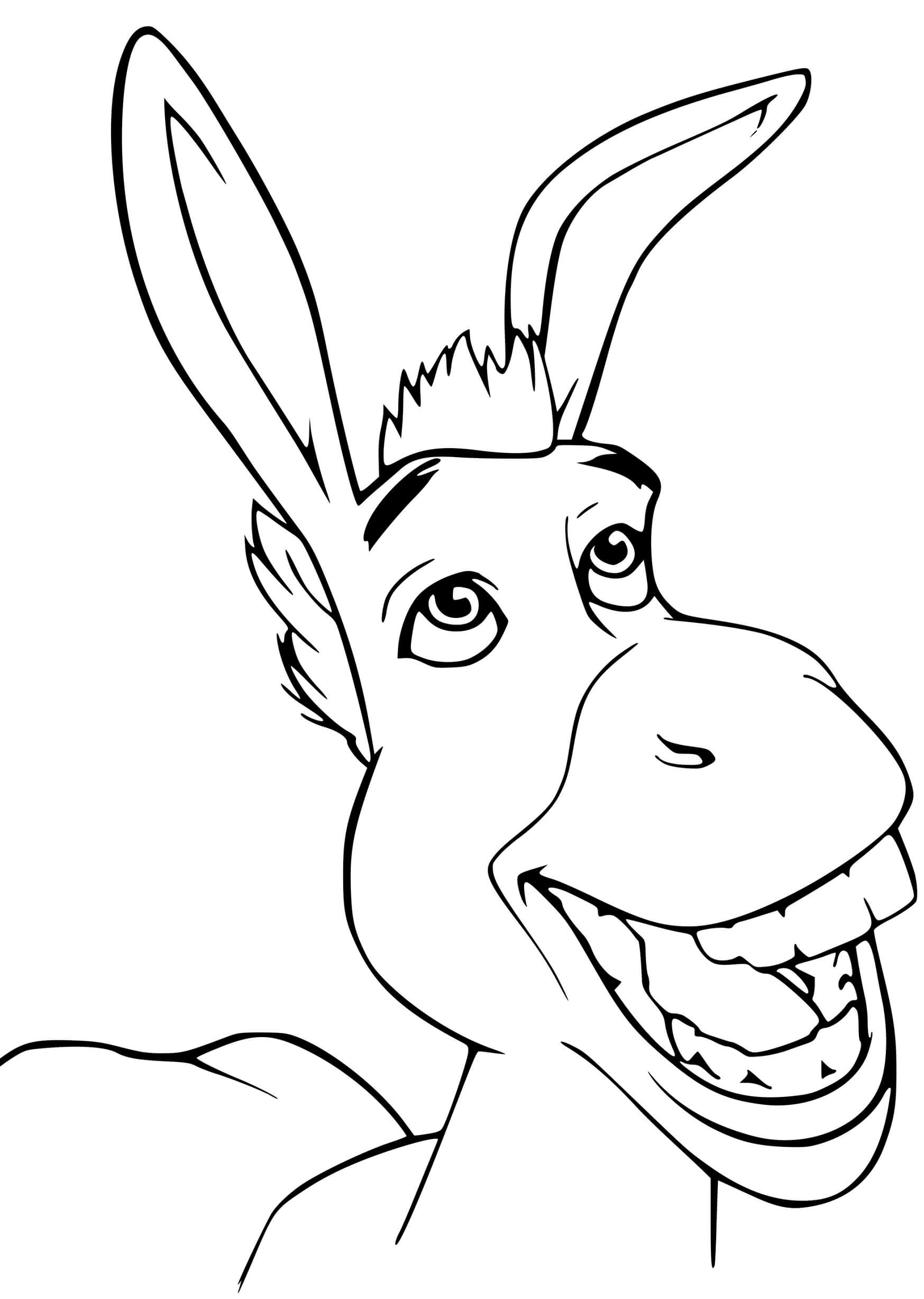 Coloriage Âne Ami De Shrek Et Fiona - Shrek à imprimer