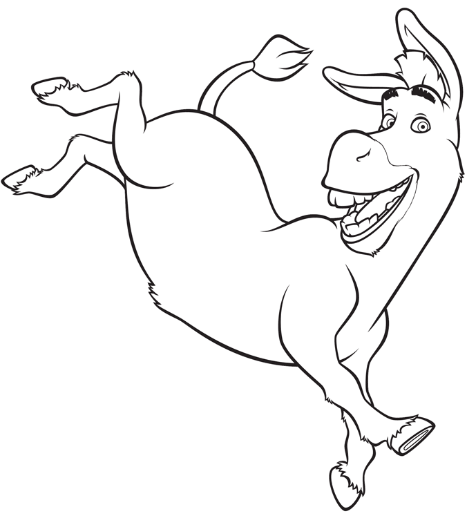 Coloriage Âne De Shrek - Âne à imprimer