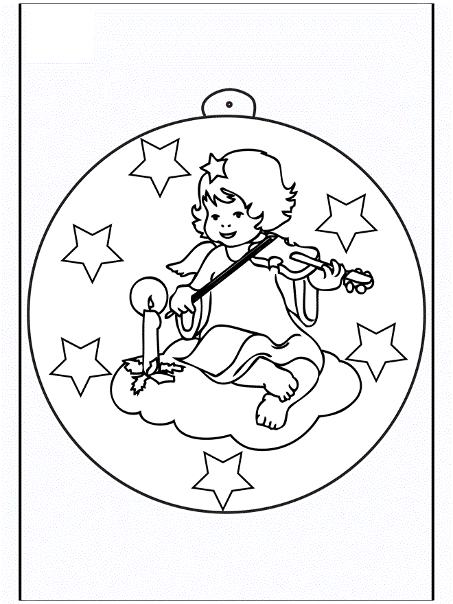 Coloriage Ange de Noël aux ailes dorées et couronne - Ange de Noël à imprimer
