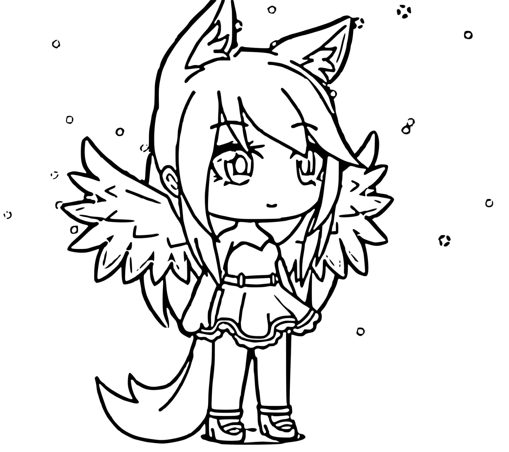 Coloriage Ange Gacha Life - Gacha life à imprimer