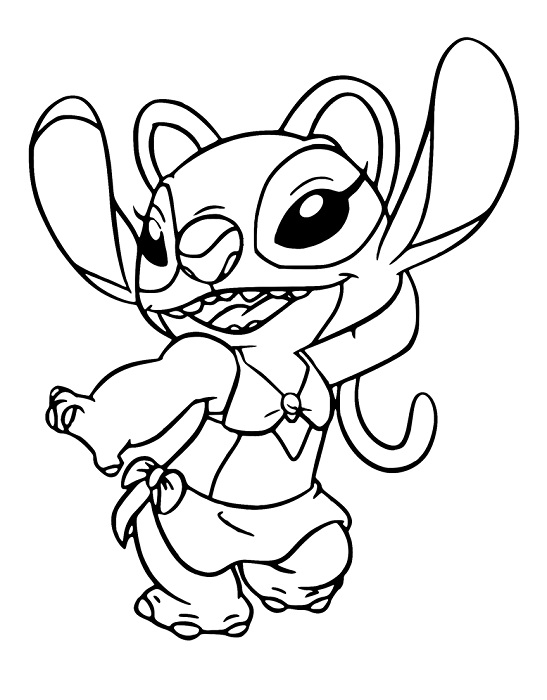 Coloriage Angel de stitch