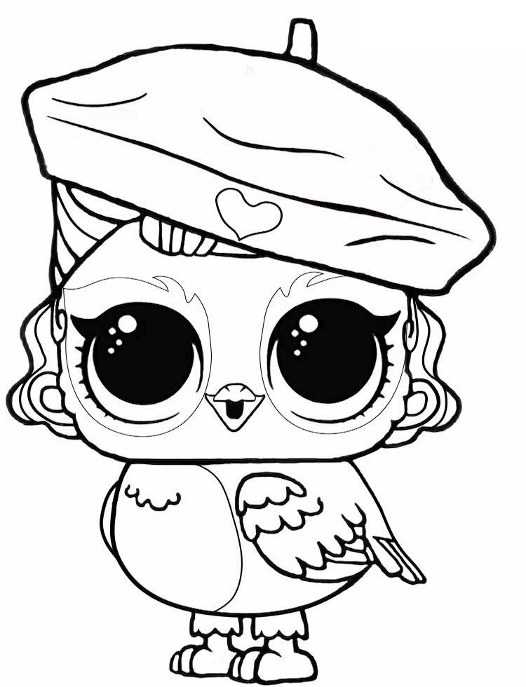 Coloriage Angel With Eye Spy Lol Ruprise Pets - Poupée LOL Surprise Hair Goals à imprimer