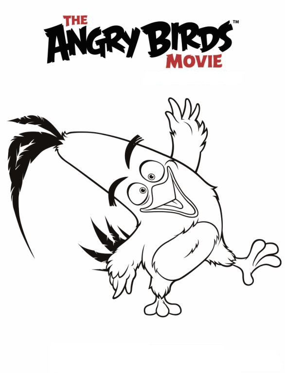 Coloriage Angry Birds Film 3 en Action - Angry birds à imprimer