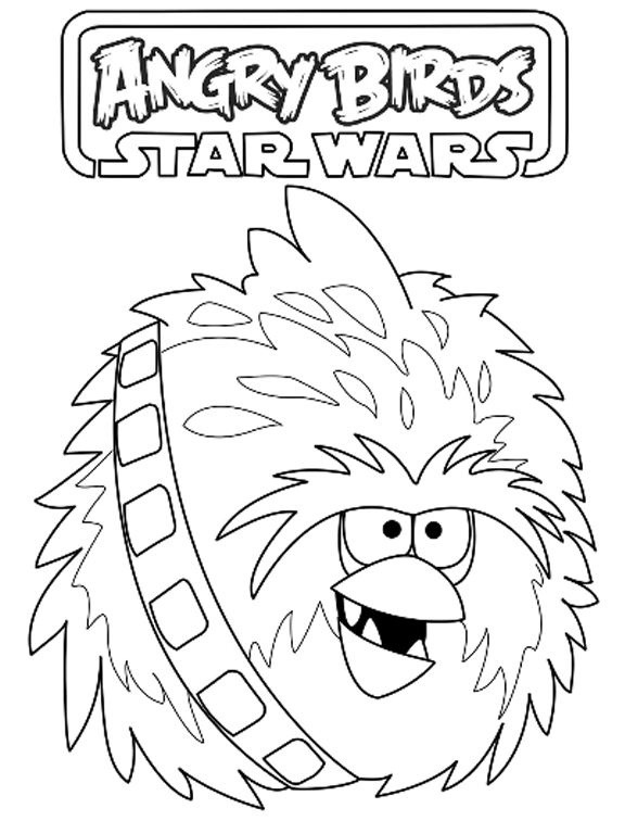 Coloriage Angry Birds Star Wars Duel Galactique - Star wars à imprimer