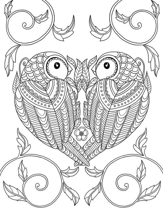 Coloriage Animal Adult Heart - Adulte à imprimer