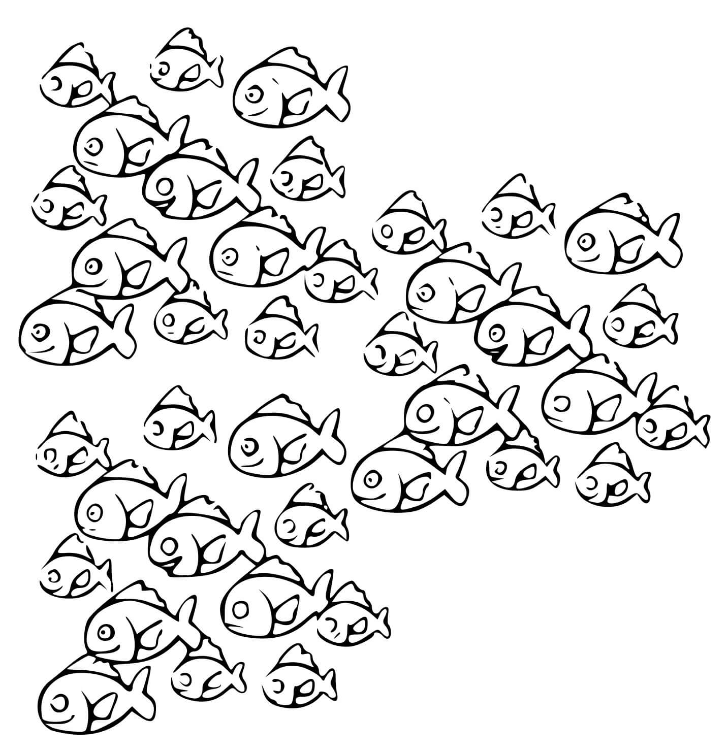Coloriage Animal Aquatique Vertebres - Poisson à imprimer