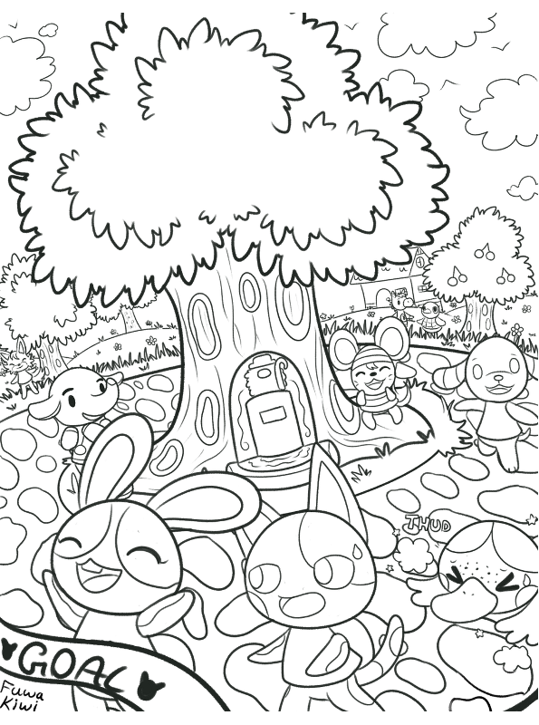 Coloriage Animal Xing - Animal crossing à imprimer