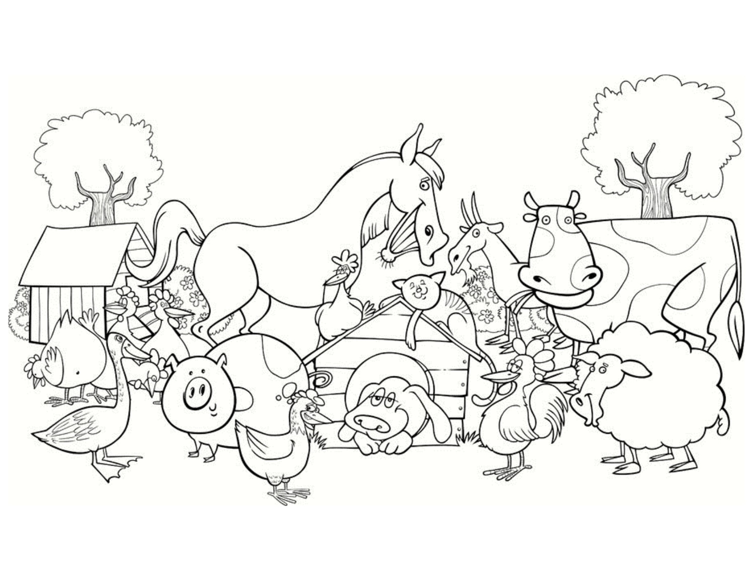 Coloriage Animaux de la ferme