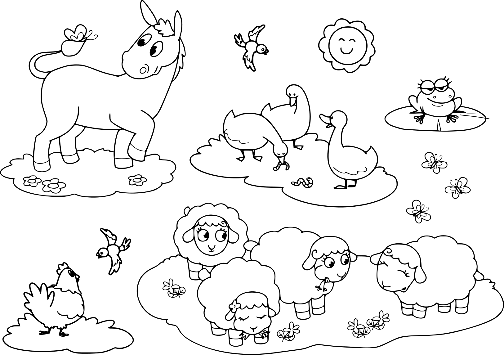 Coloriage Animaux de la ferme