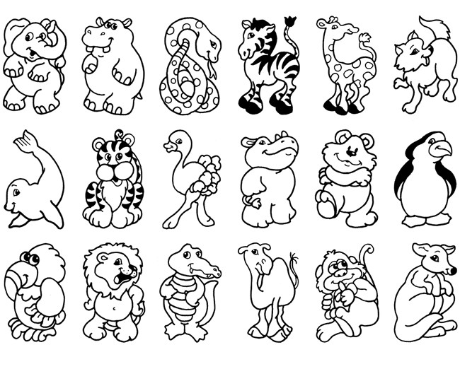 Coloriage Animaux De Zoo - Animaux à imprimer