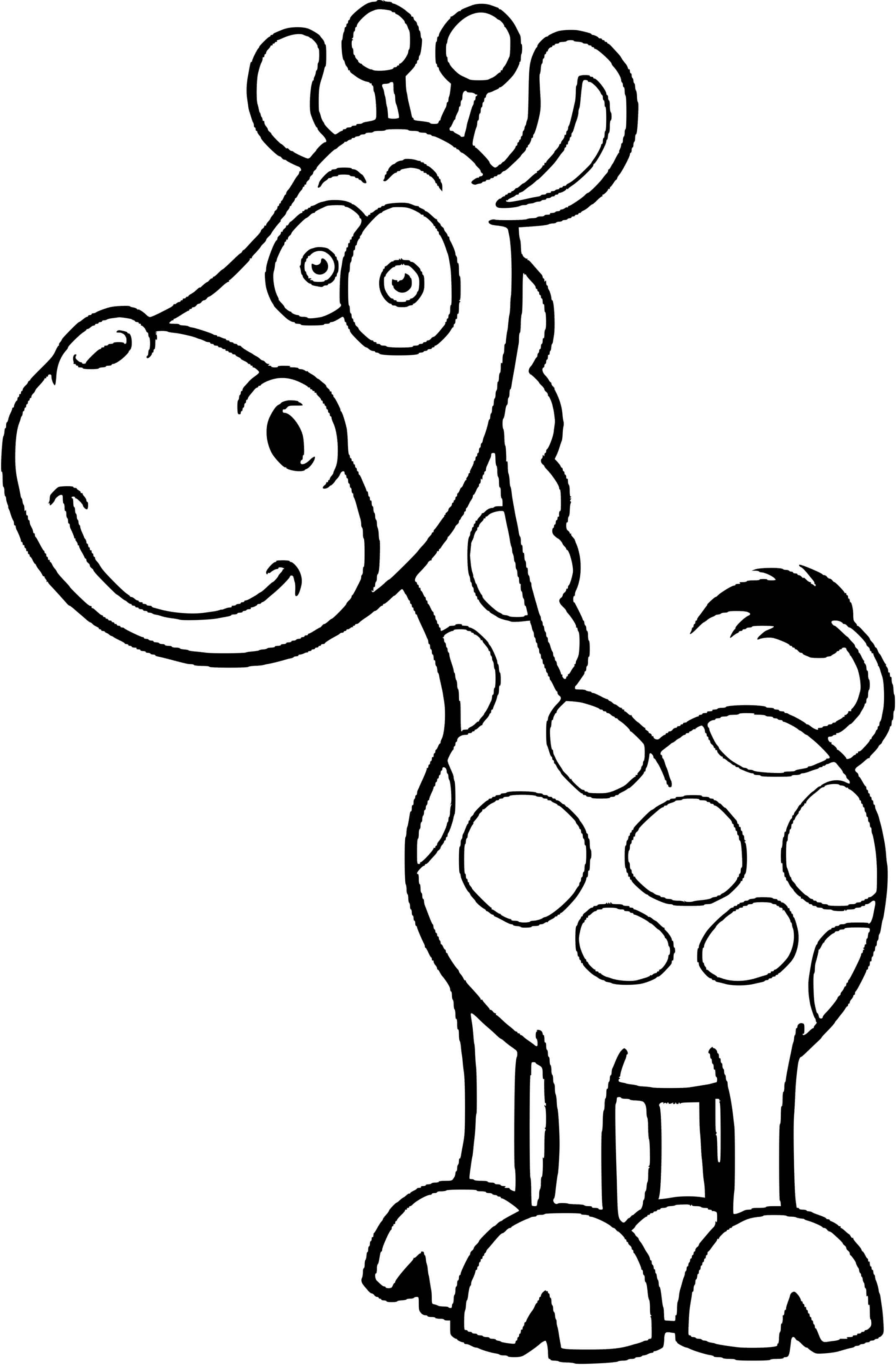 Coloriage Animaux Girage Pour Petit - Girafe à imprimer