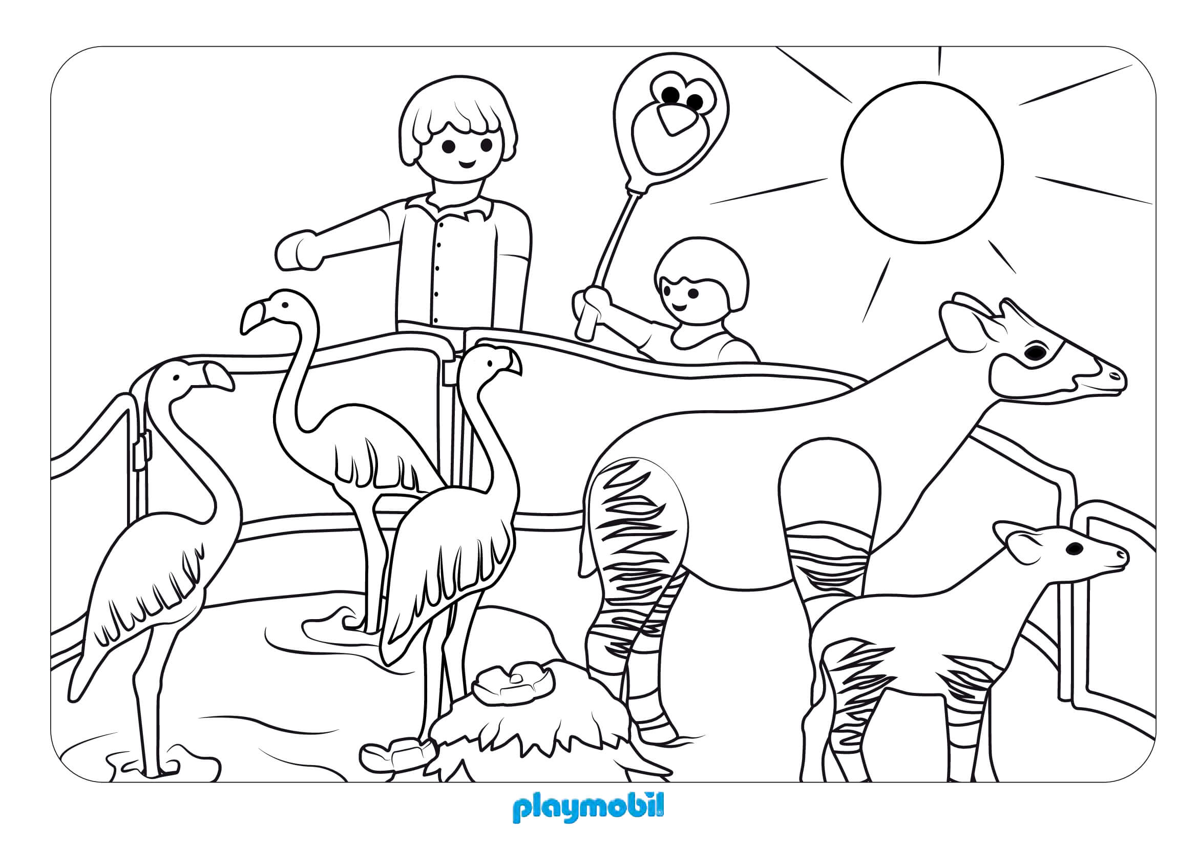 Coloriage Animaux Playmobil Le Dierentuin - Playmobil à imprimer