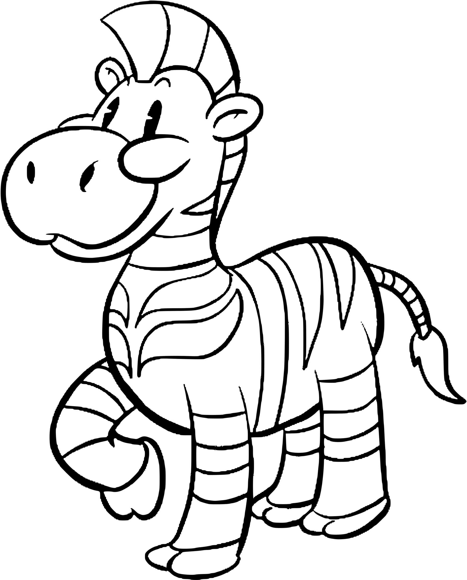 Coloriage Animaux Sauvage Comme Le Zèbre Pour Les Enfants De La Maternelle - Zèbre à imprimer