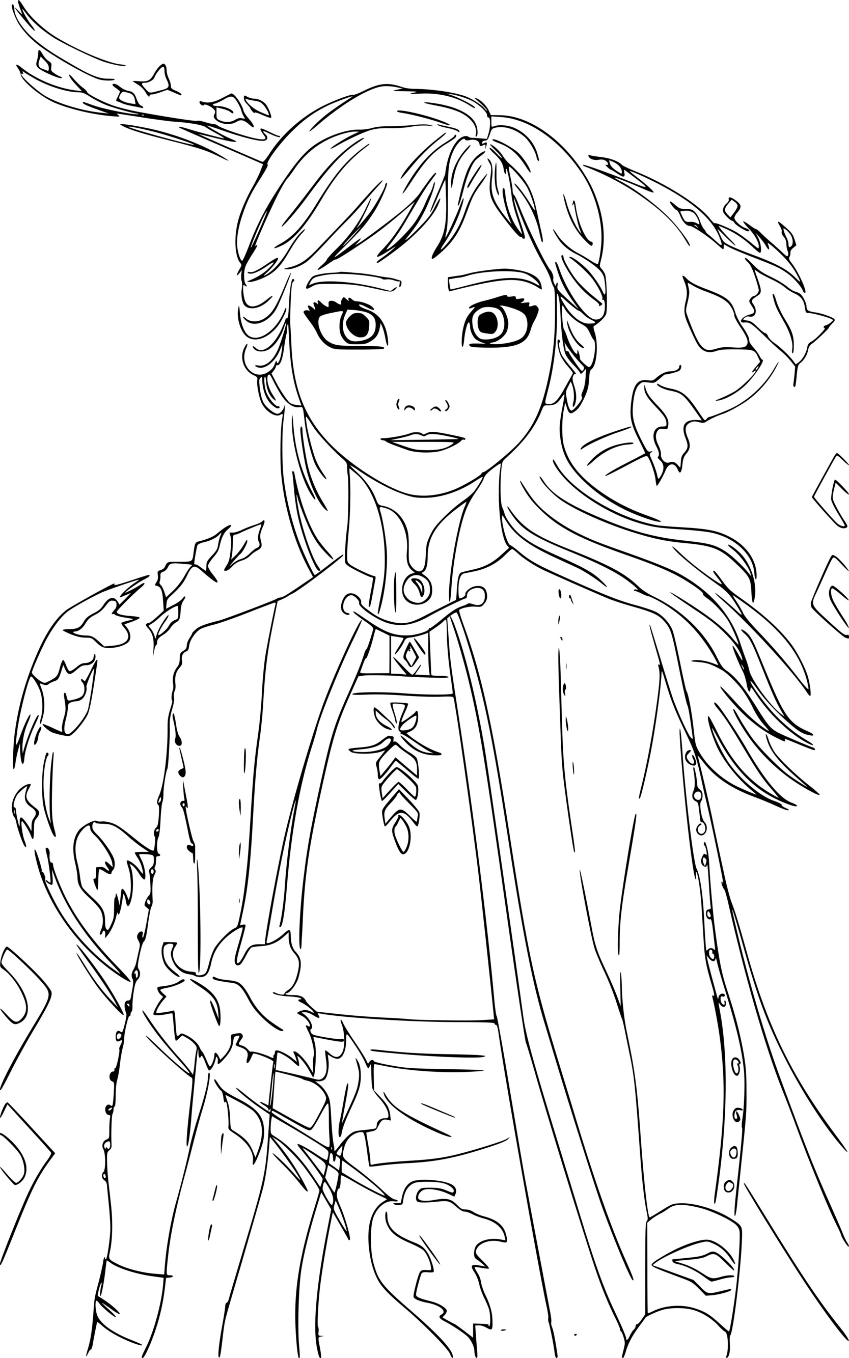 Coloriage Anna Reine Des Neiges 2 By Cristina Picteaza - La Reine des neiges 2 à imprimer