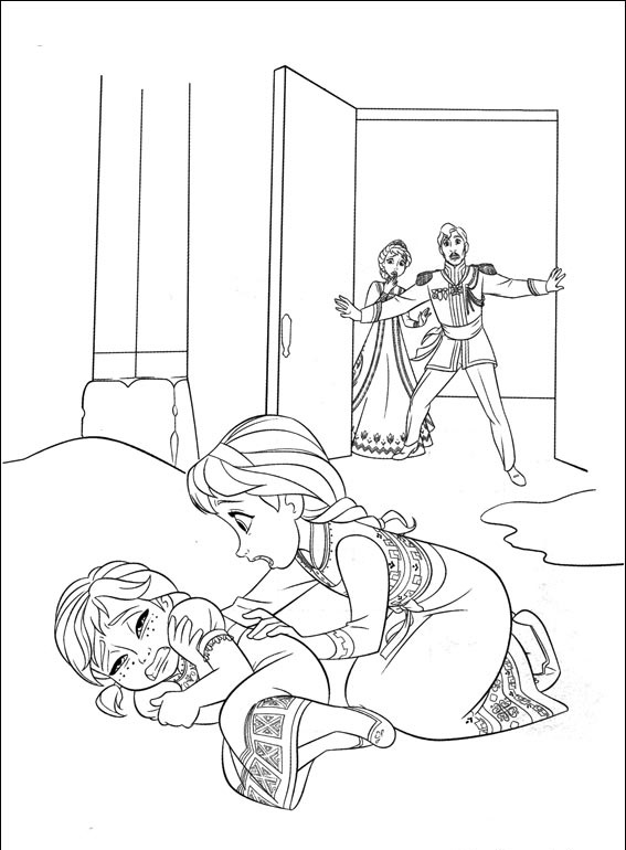 Coloriage Anna A Froid - La Reine des neiges à imprimer