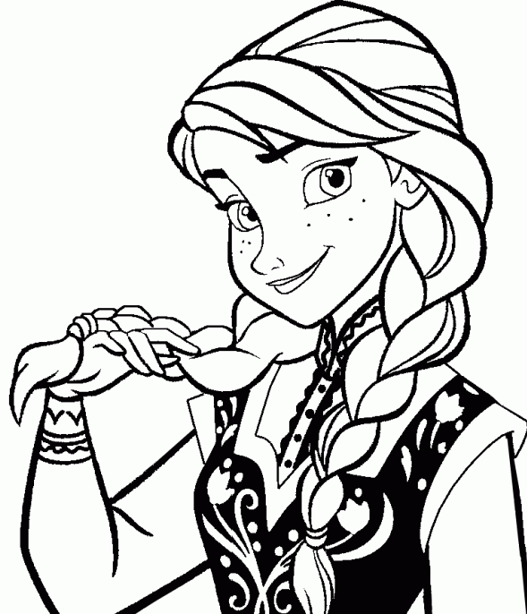 Coloriage Anna De La Reine Des Neiges - La Reine des neiges à imprimer