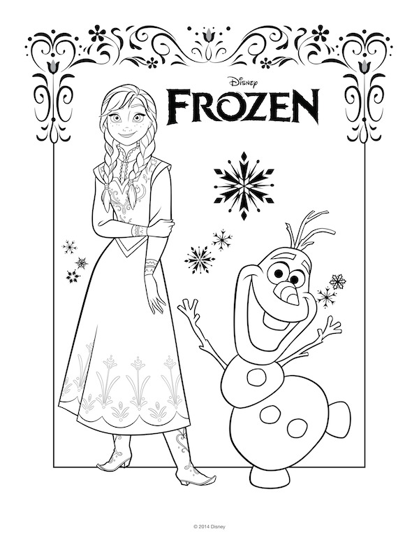 Coloriage Anna Et Olaf Dessin - Elsa à imprimer