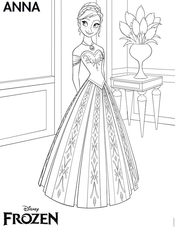 Coloriage Anna Frozen Disney - Elsa à imprimer