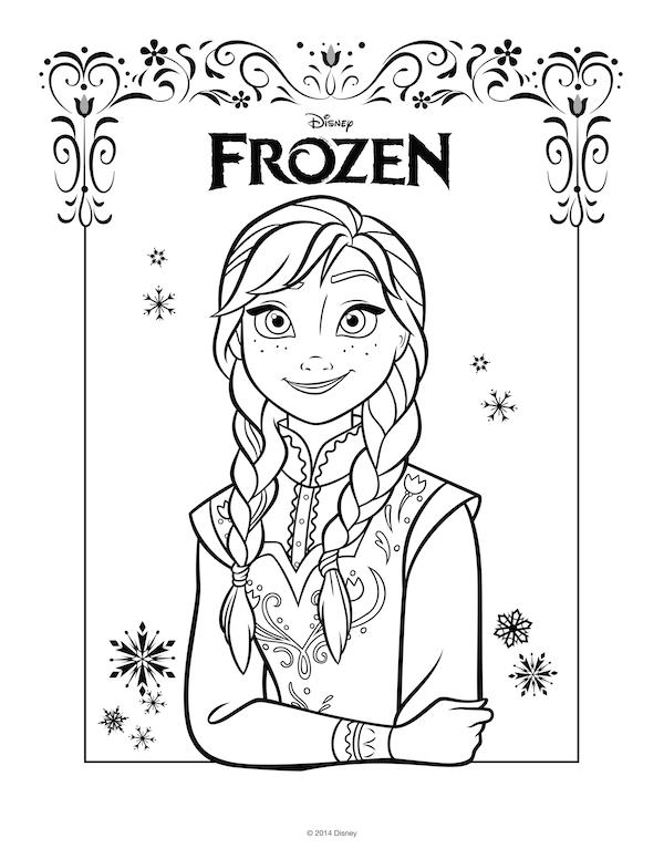 Coloriage Anna Très Jolie Portrait Disney - Elsa à imprimer