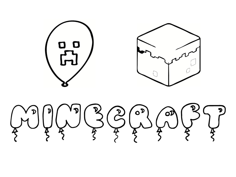 Coloriage Anniversaire Minecraft - Minecraft à imprimer