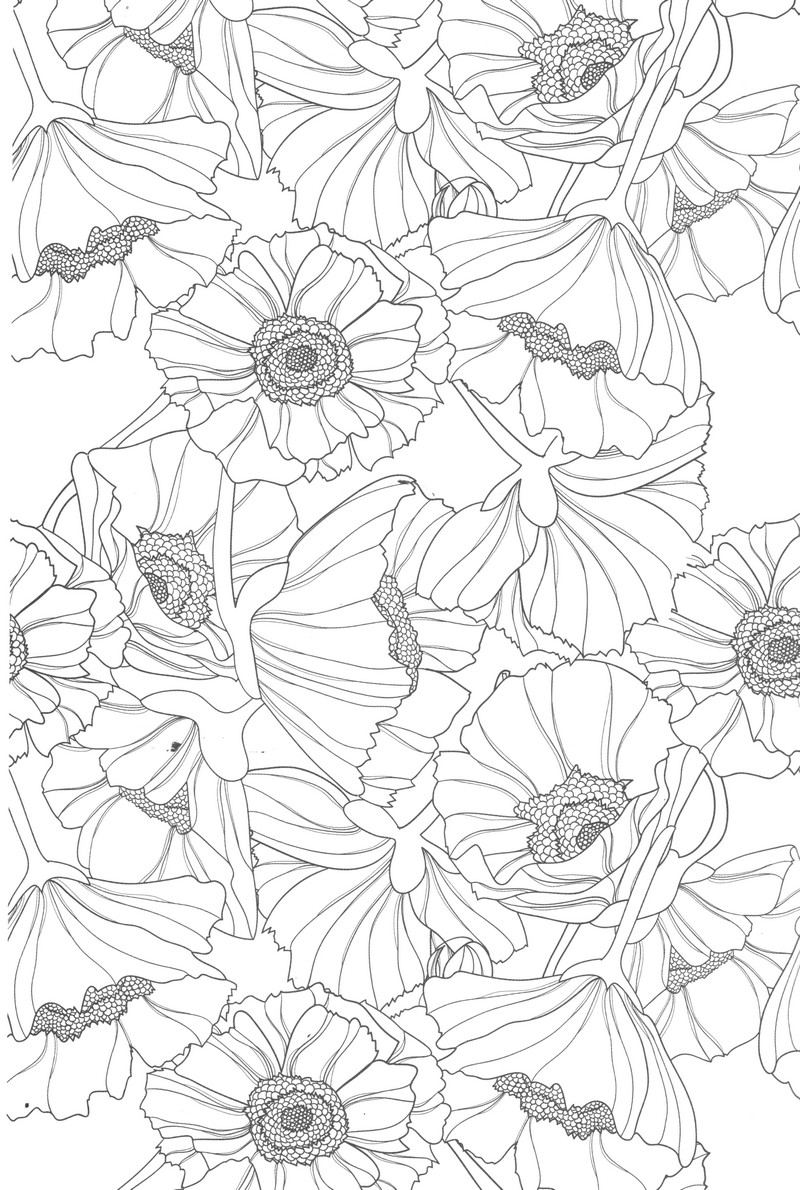 Coloriage Mandala relaxant aux motifs géométriques - Adulte à imprimer