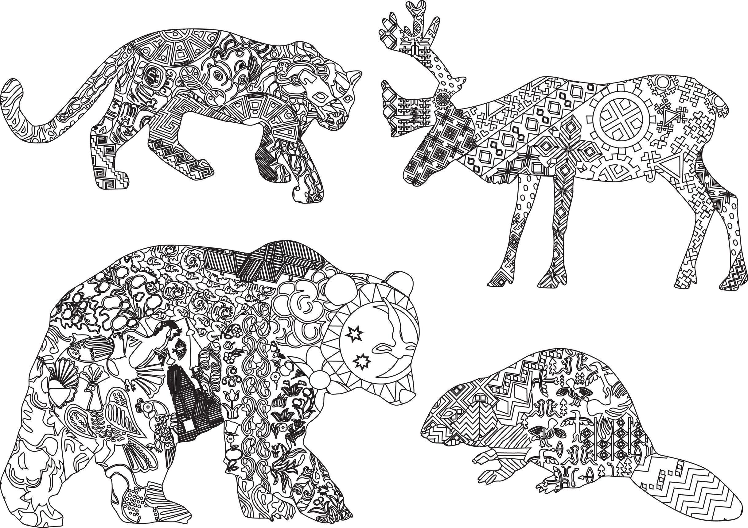 Coloriage Zen patterns entrelacés pour détente - Adulte à imprimer