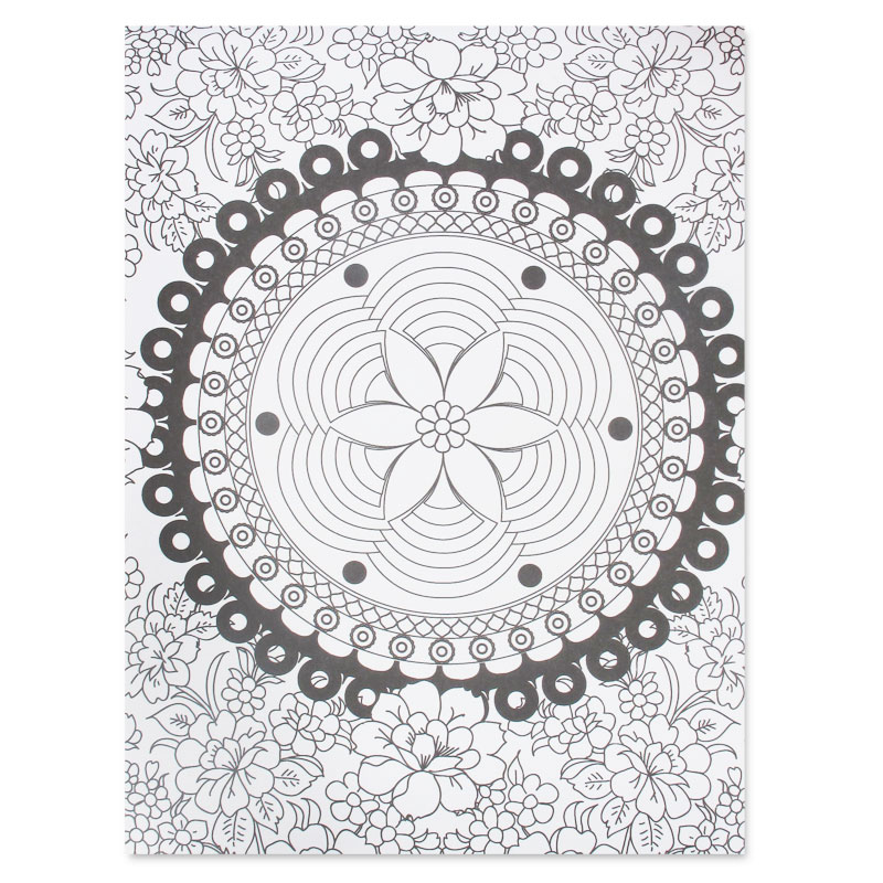 Coloriage Mandala zen avec motifs géométriques apaisants - Adulte à imprimer