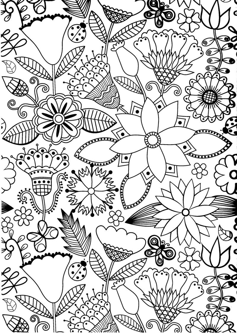 Coloriage Motifs apaisants pour détente adulte - Adulte à imprimer