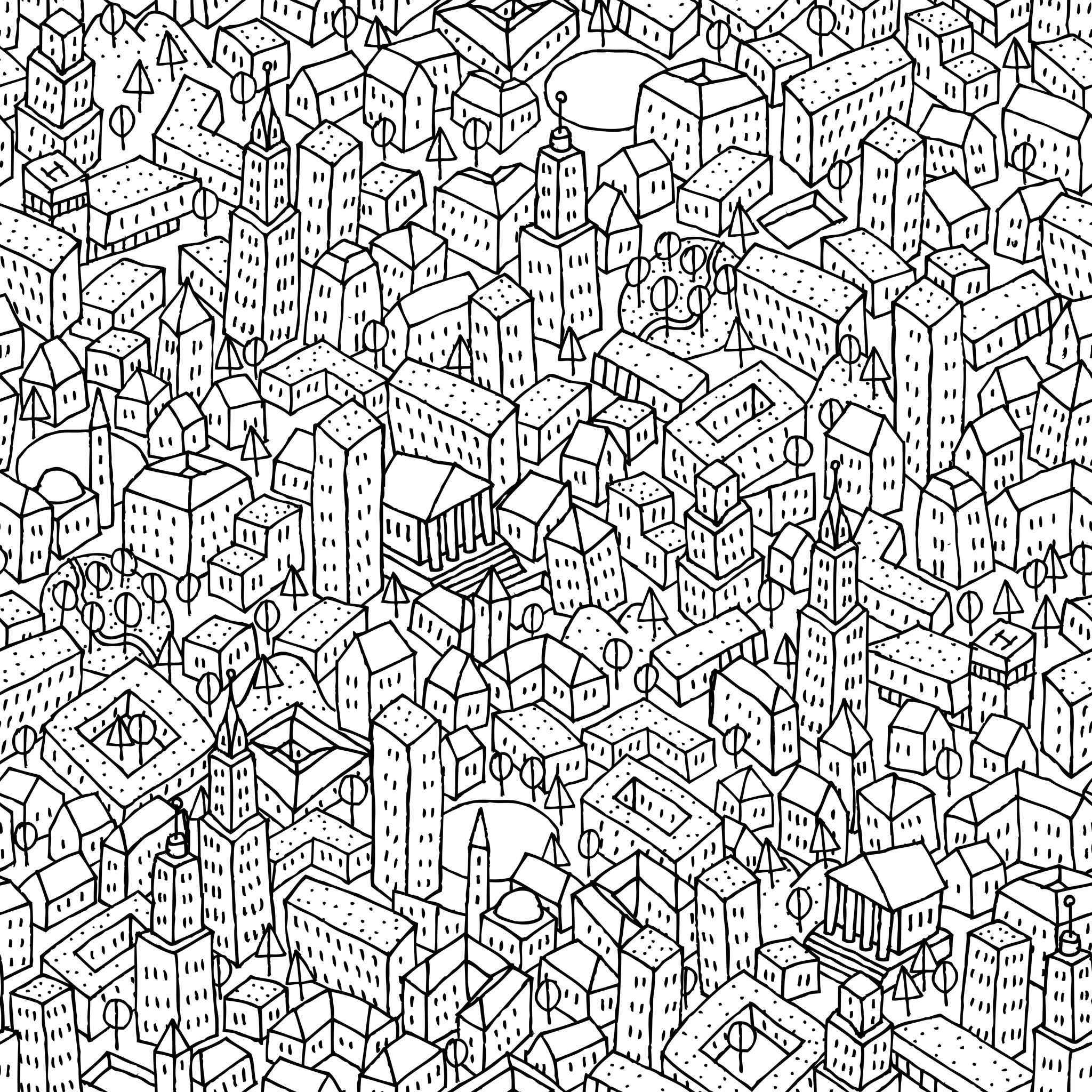 Coloriage Mandala complexe aux motifs géométriques apaisants - Adulte à imprimer