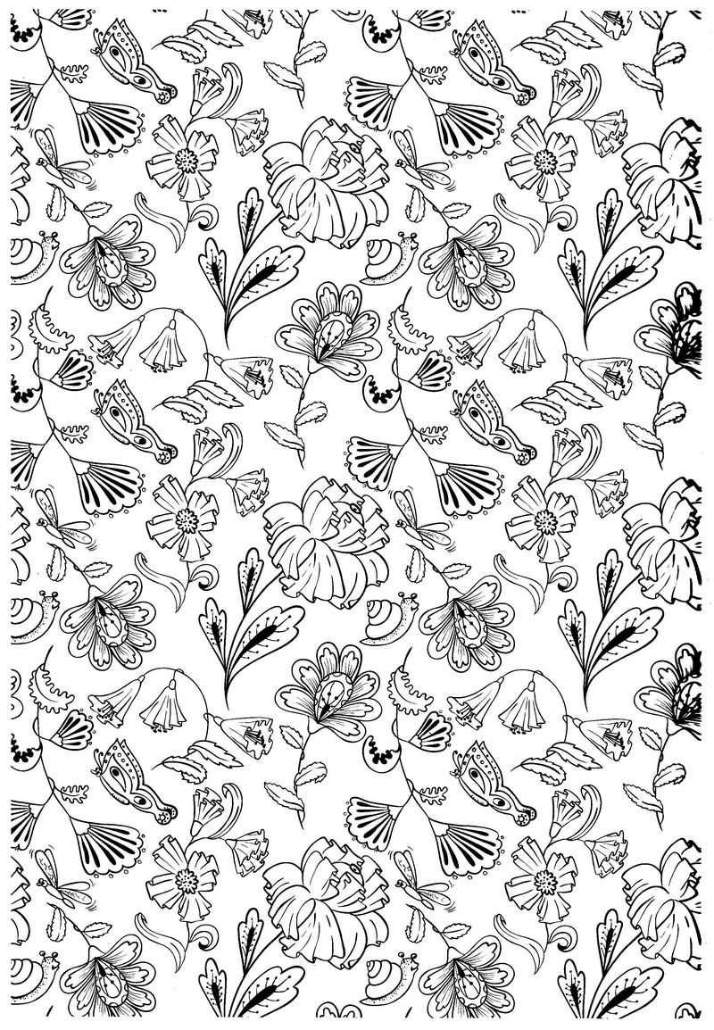 Coloriage Mandala apaisant aux motifs géométriques - Adulte à imprimer