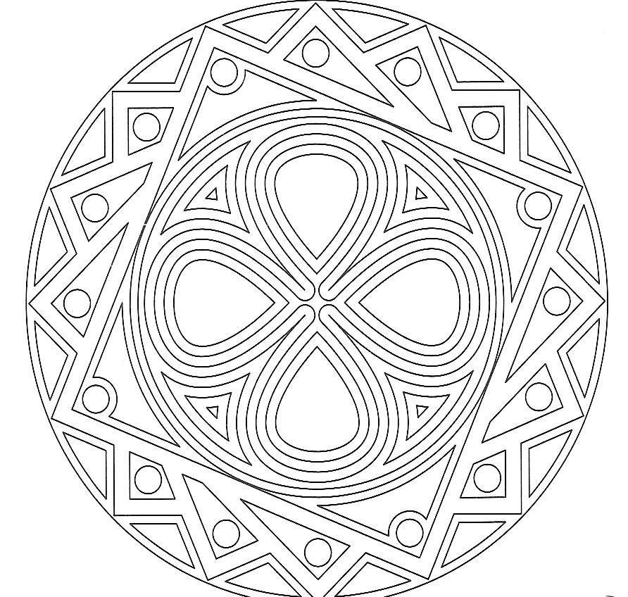 Coloriage Mandala apaisant pour adulte relaxation - Adulte à imprimer
