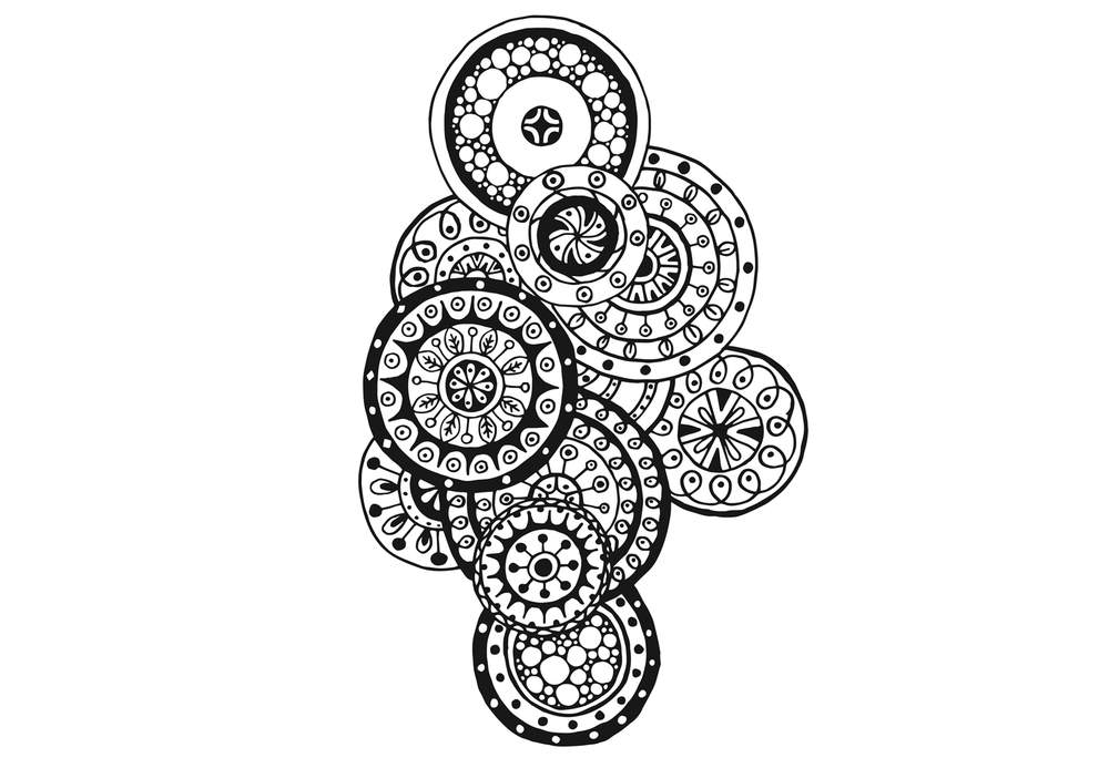 Coloriage Motifs zen complexe pour relaxation adulte - Adulte à imprimer