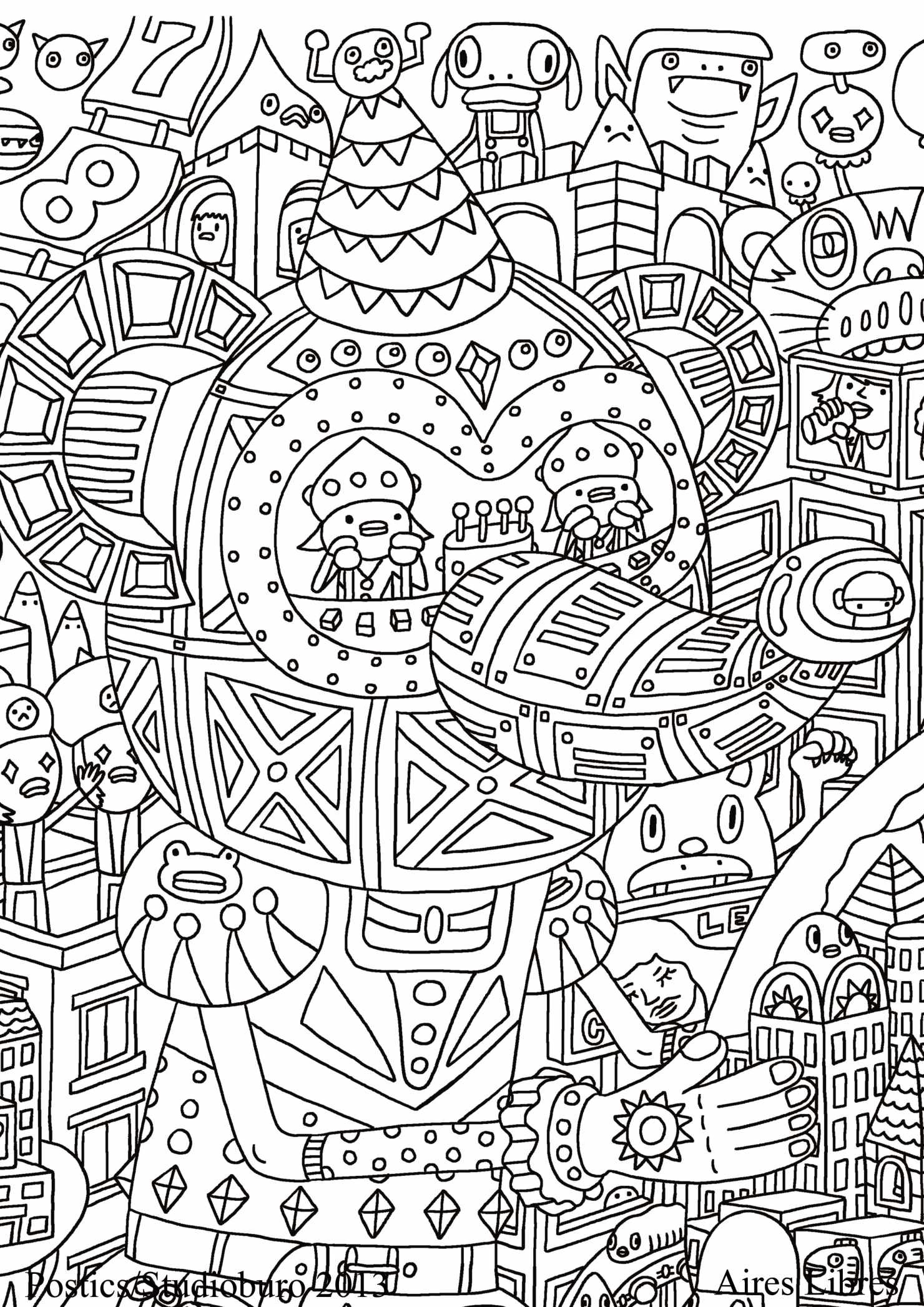 Coloriage Anti Stress Adulte Cultura Fantastique - Adulte à imprimer