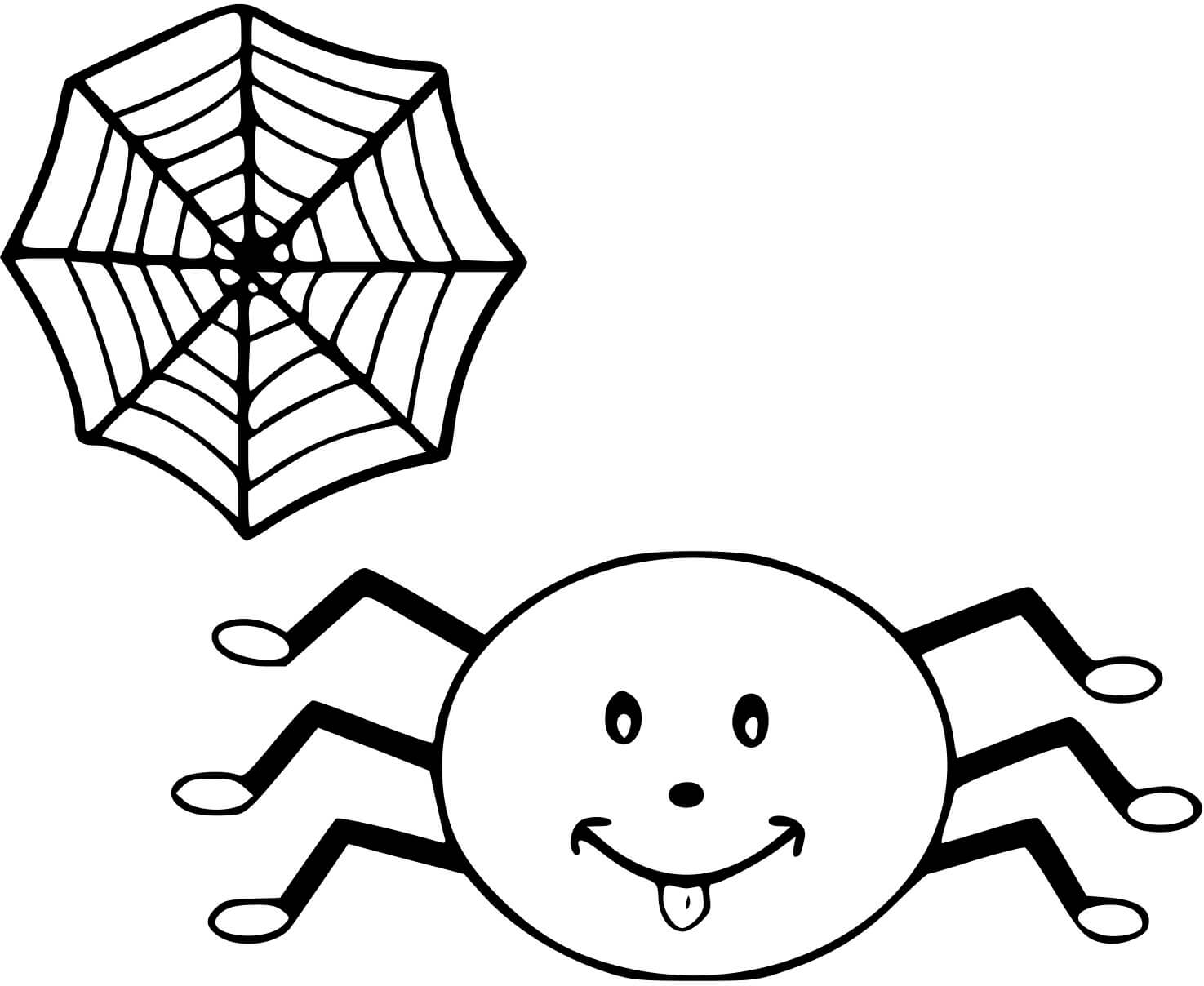 Coloriage Araignée Et Toile Maternelle - Araignée à imprimer