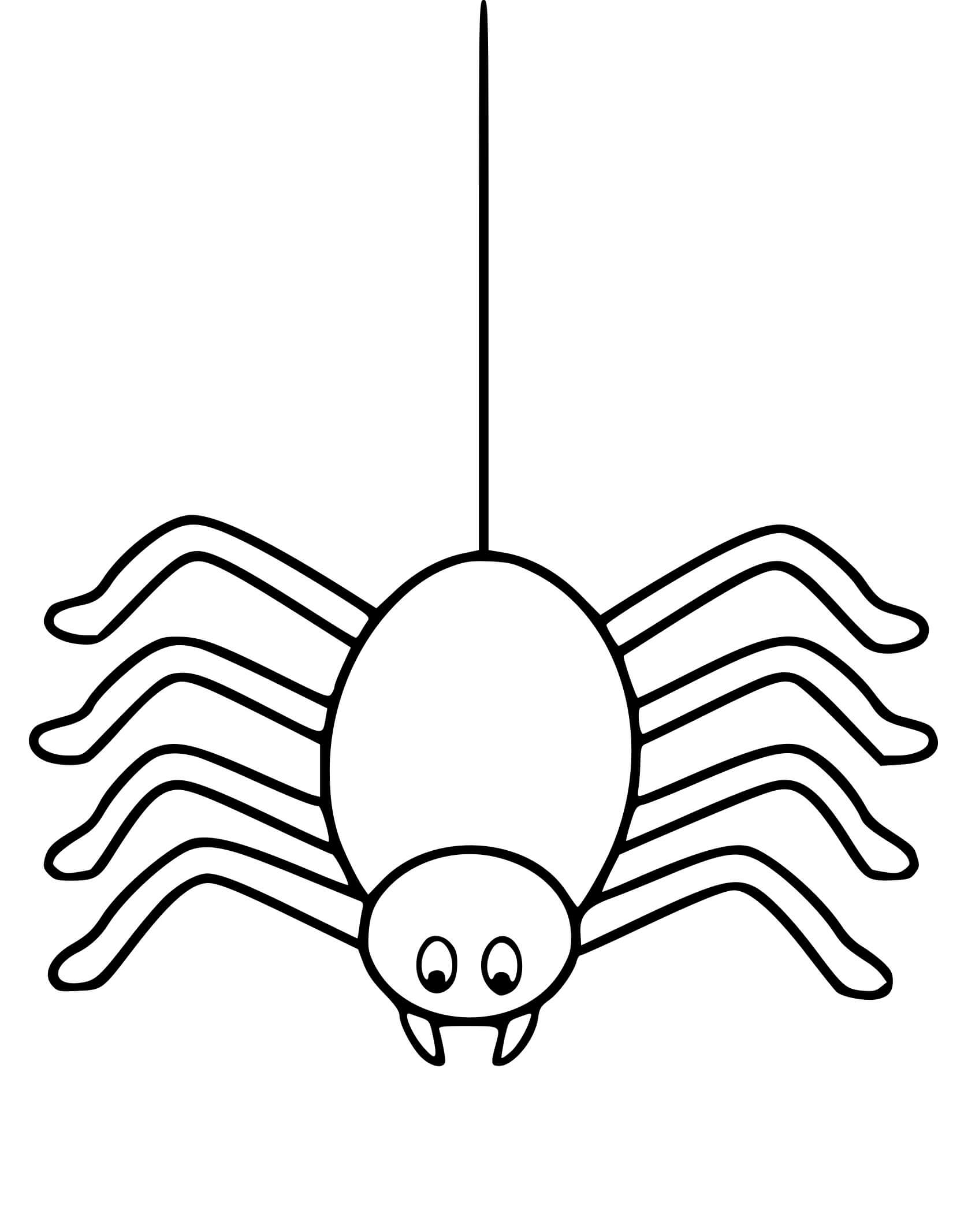 Coloriage Araignée Qui Descend - Araignée à imprimer