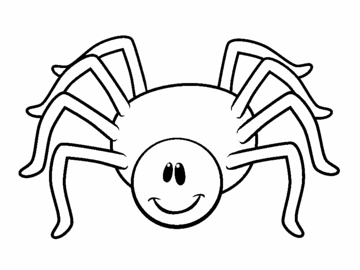 Coloriage Araignée Rigolote De Cave - Araignée à imprimer