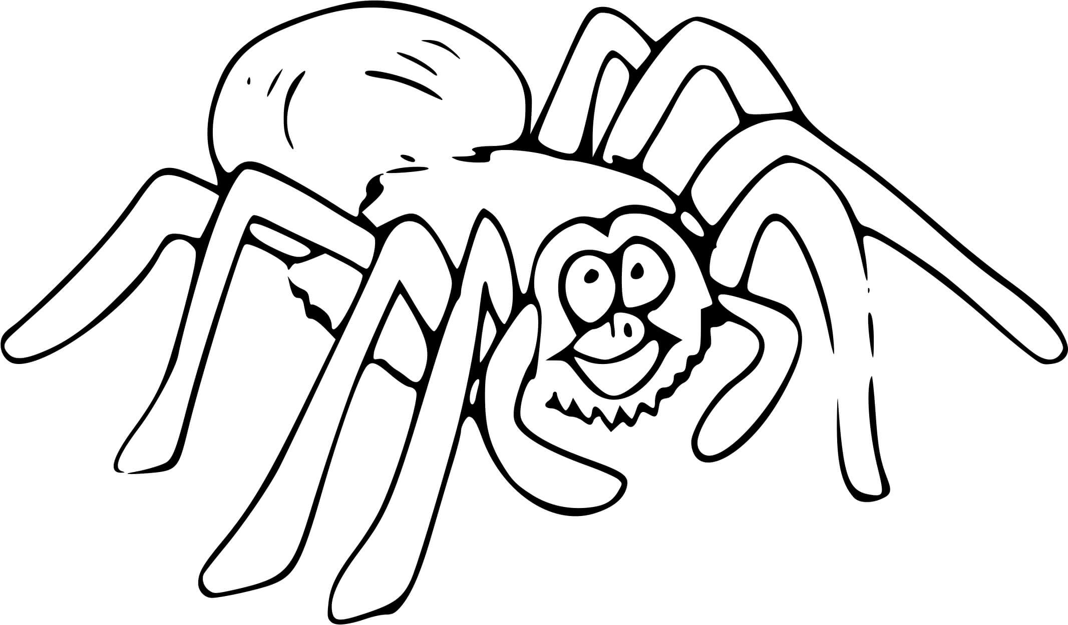 Coloriage Araignée Rigolote Et Epeurante - Araignée à imprimer